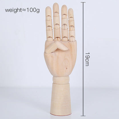 Grocery Home Decor Ornaments Lotus Wood Movable Wooden Knuckle Hand Model