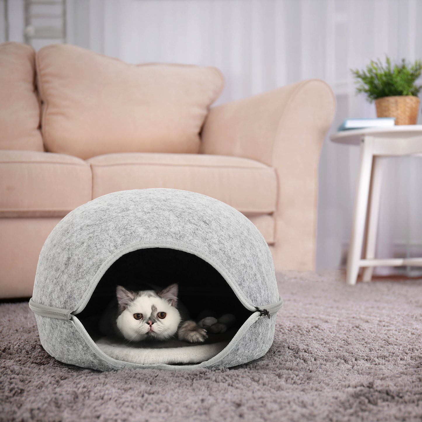 Calming Anti Anxiety Cave Bed for Cats