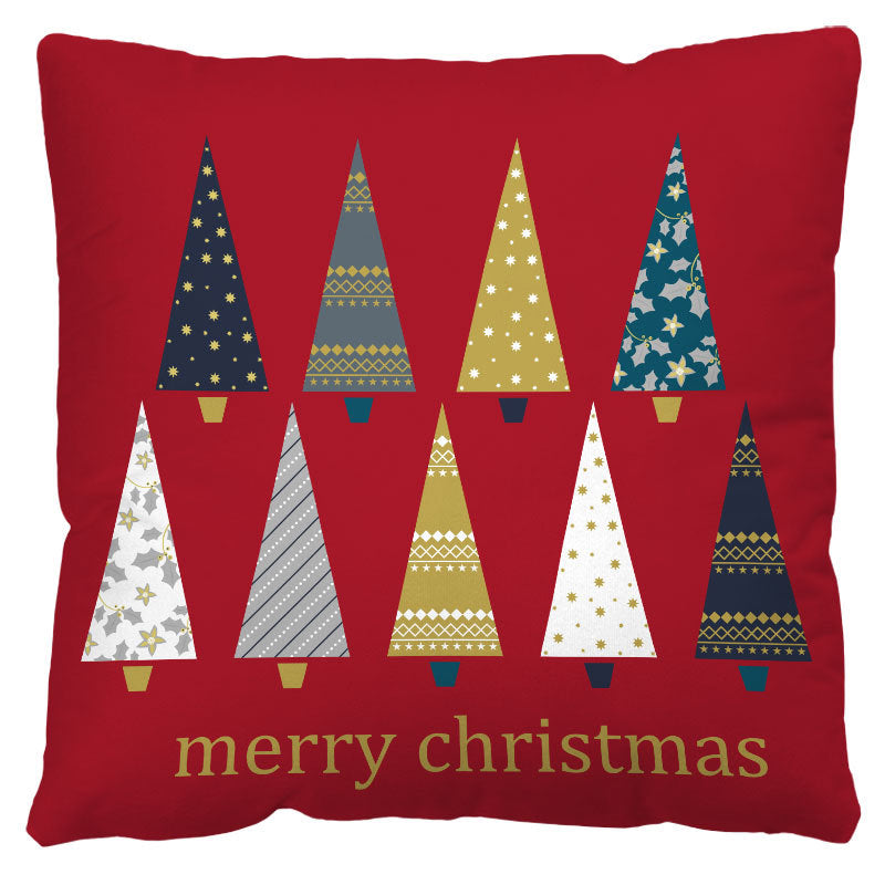 Christmas Pillow Cover Amazon Cross-border Red And Black Plaid Christmas Sofa Cushion Cover Plush Nordic Cushion