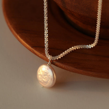 S925 Sterling Silver Baroque Pearl Necklace