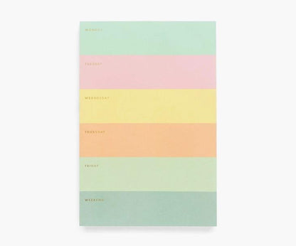 Color Block Weekly Large Memo Notepad