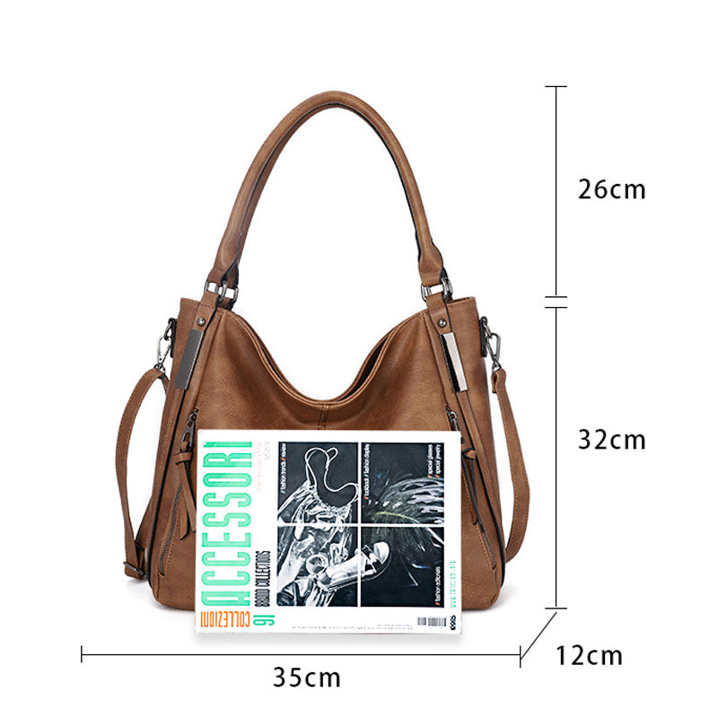 Pu Leather Fashionable Large-capacity Soft Diagonal Bag Daily Casual Women's Bags Handbag Shoulder Bag