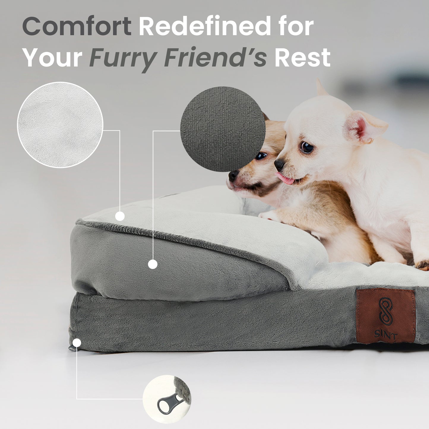 Calming Anti Anxiety Crate Bed for Pets