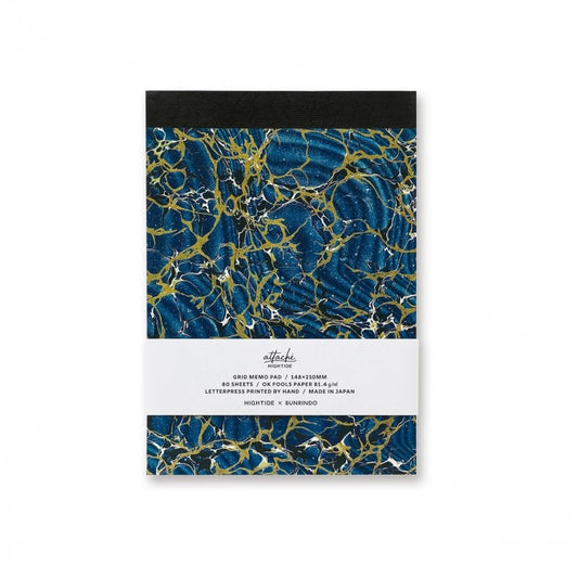 Letter Press Memo Pad A5 Blue