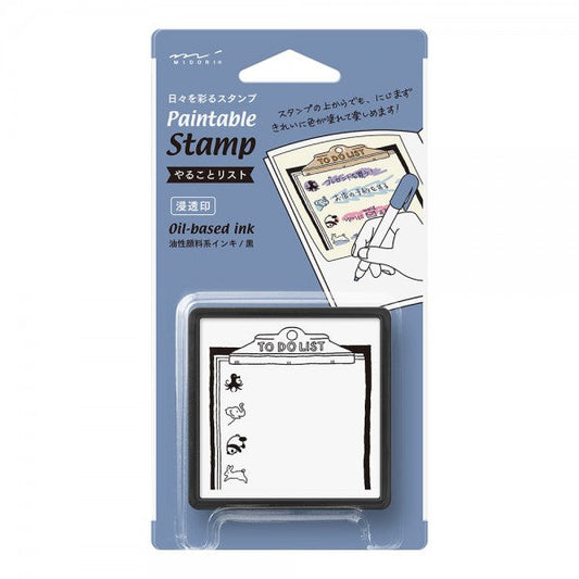 Midori Paintable Stamp Pre-inked To Do List