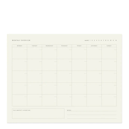 Monthly Overview Notepad