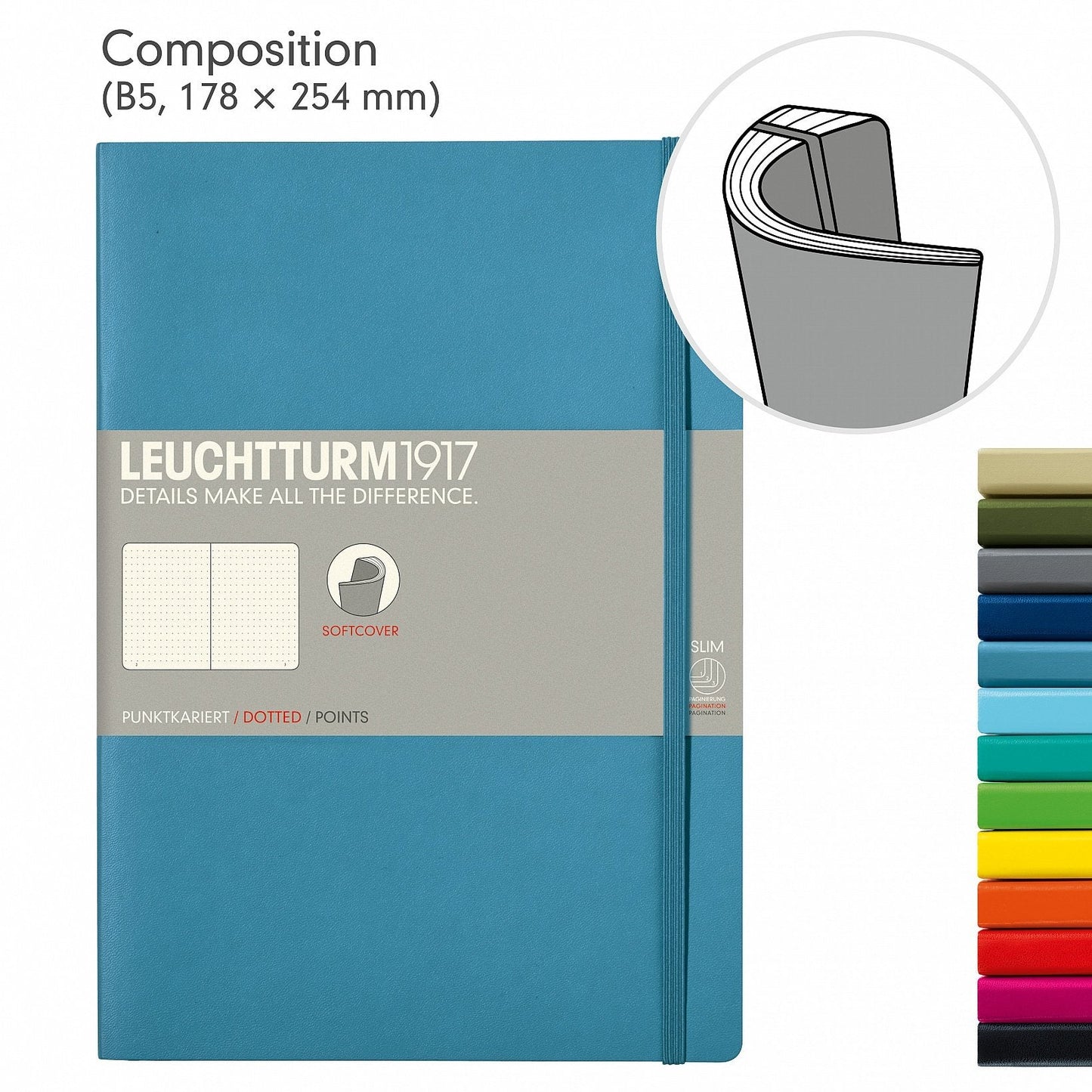 Notebook Composition (B5), Softcover, 123 Numbered Pages