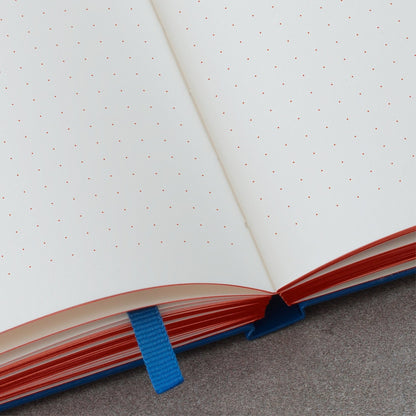 Notebook Medium (A5) Hardcover,Grey, Red Dots