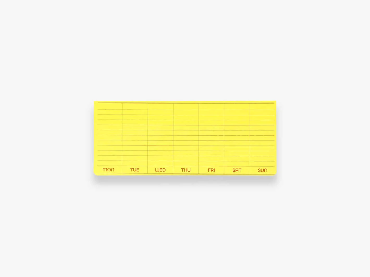 Sticky Weekly Memo Pad