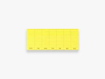 Sticky Weekly Memo Pad