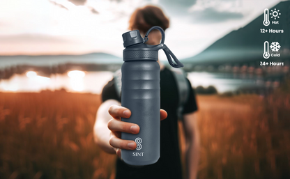 Vacuum Insulated Water Bottle- Leak Proof 24 oz| 700 ML Dark Blue