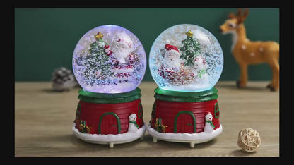 SINT Christmas Musical Glittering Water Snow Globe | Set of 2