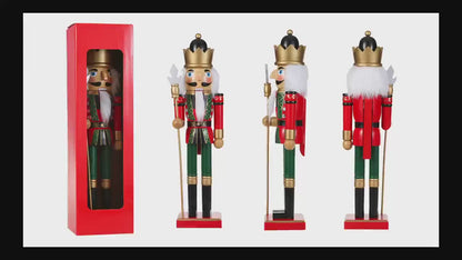 SINT 15 Inch Traditional Wooden Nutcracker for Christmas Decorations