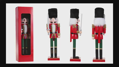 SINT 15 Inch Traditional Wooden Nutcracker for Christmas Decorations