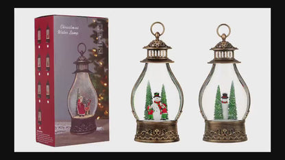 SINT Christmas Musical Snow Globe Spinning Water Glittering Lantern