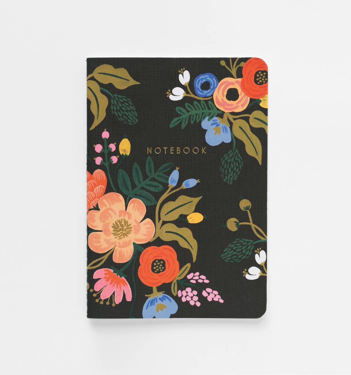 Lively Floral Set Of Three Stitched Notebooks