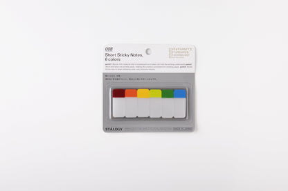 Short Sticky Notes, 6 Colors Style: A