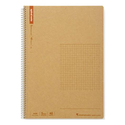 Spiral Notebook Basic B5 Grid 5.0mm 40 Sheets