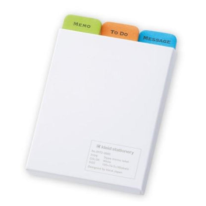 3 type Memo Label - White