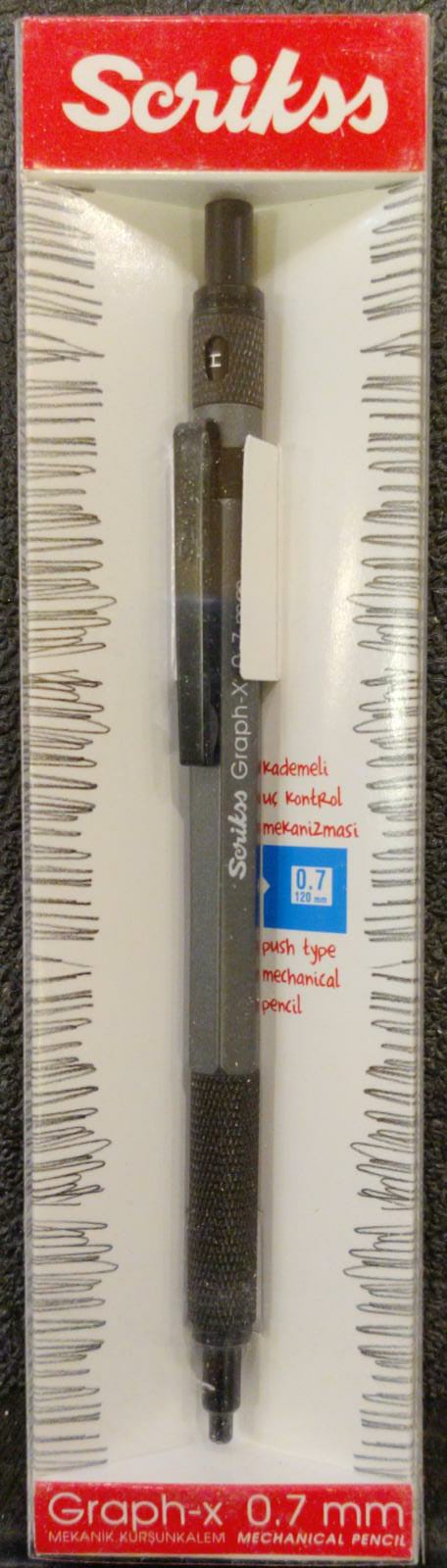 Scrikss Graph-x 0.7mm Mechanical Pencil Dark Grey