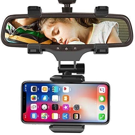 SINT Rear View Mirror Car Mount Bracket, Truck Phone Holder Clip Car Cradle, Smartphone Vehicle Stands for 4.7-6.5 inches Phones | Universal Car Mobile Stand for Rearview and Map View