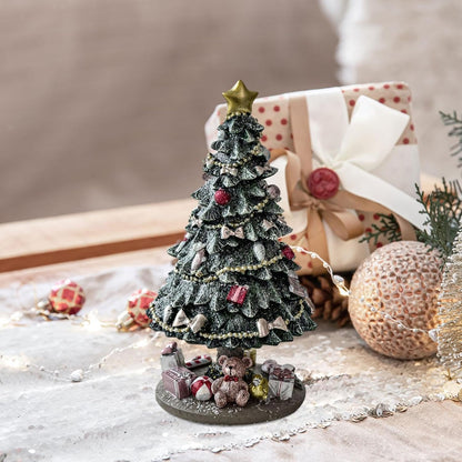 Christmas Tree Music Box Gift, Rotating Xmas Tree Figurine, Wind Up Musical Boxes, Plays Tune Jingle Bells