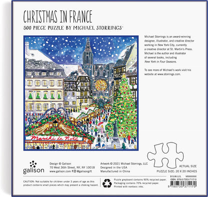 Michael Storrings Christmas in France 500 Piece Puzzle from Galison