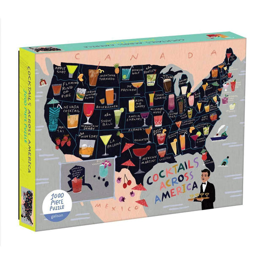 Anne Bentley Cocktail Map Of The USA 1000 Piece Jigsaw Puzzle