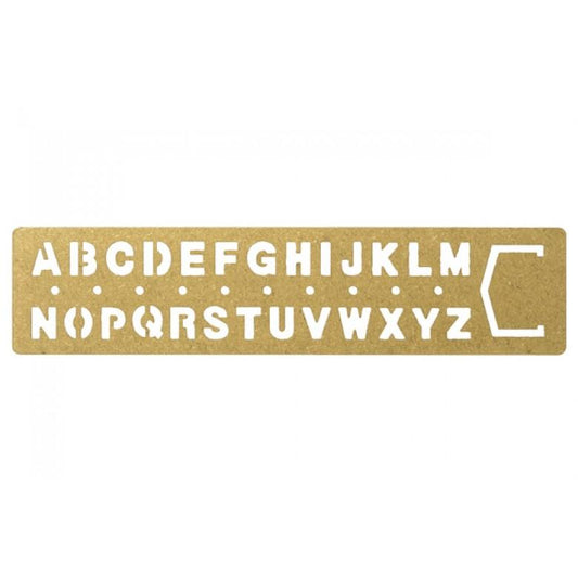 Brass Template Bookmark Alphabet
