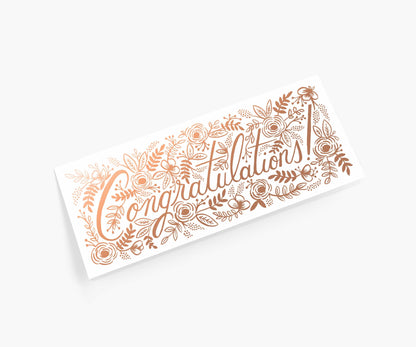 Champagne Floral Congrats No. 10 Card