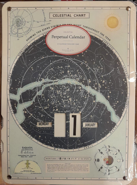 Cavallini & Co. Celestial Chart Perpetual Calendar