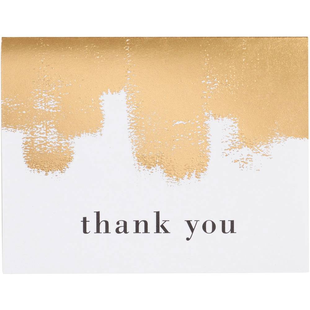 Gold Foil Paint Roller Thank You Card Set