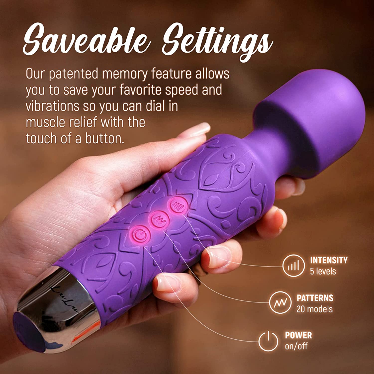 Lulu 11 Handheld Electric Personal Massager Purple Color