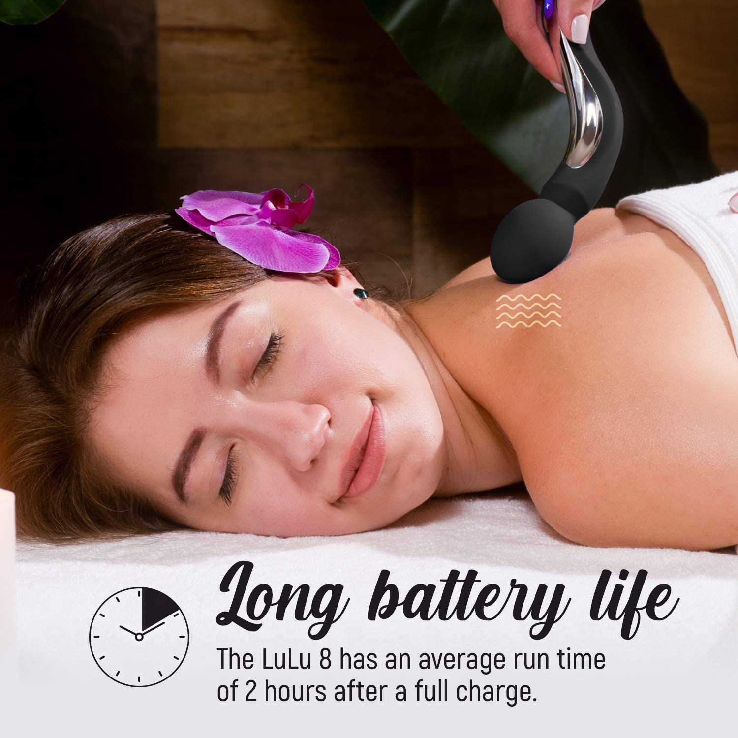 Lulu 8+ Handheld Electric Personal Massager: Black