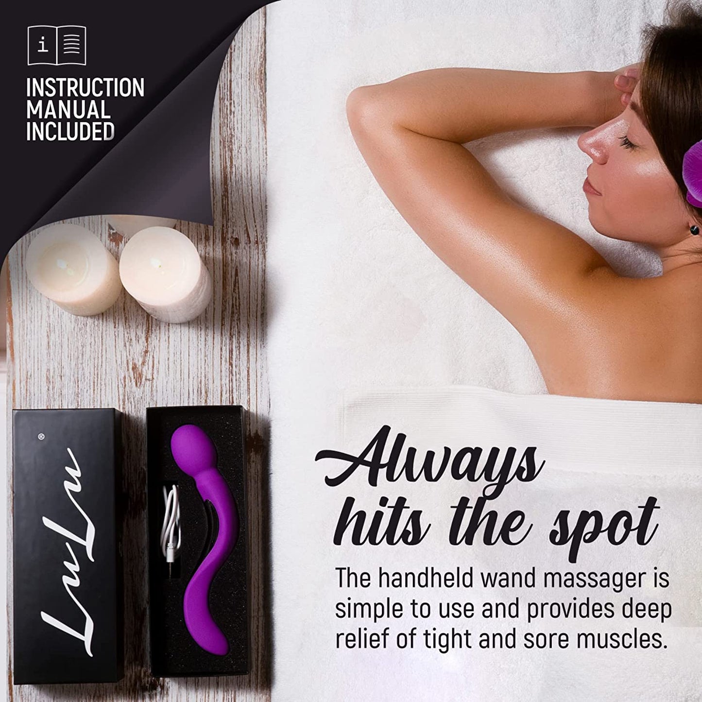 Purple Lulu 8+ Handheld Electric Personal Massager