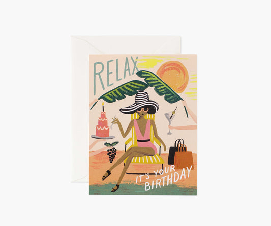 Relax Birthday Card