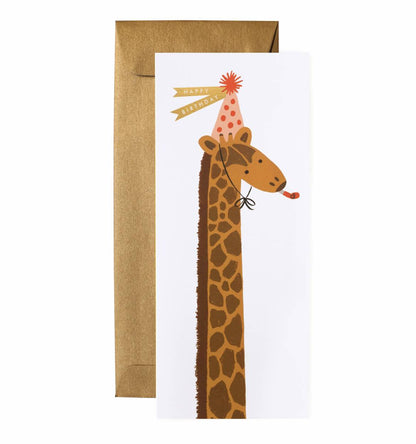 Birthday Giraffe Single Folded Card