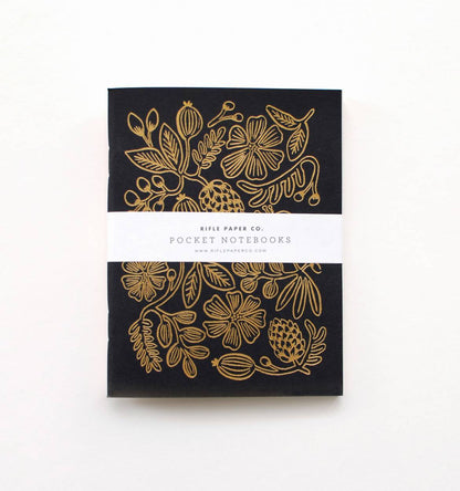 Gold Foil Pair Of Pocket Notebooks