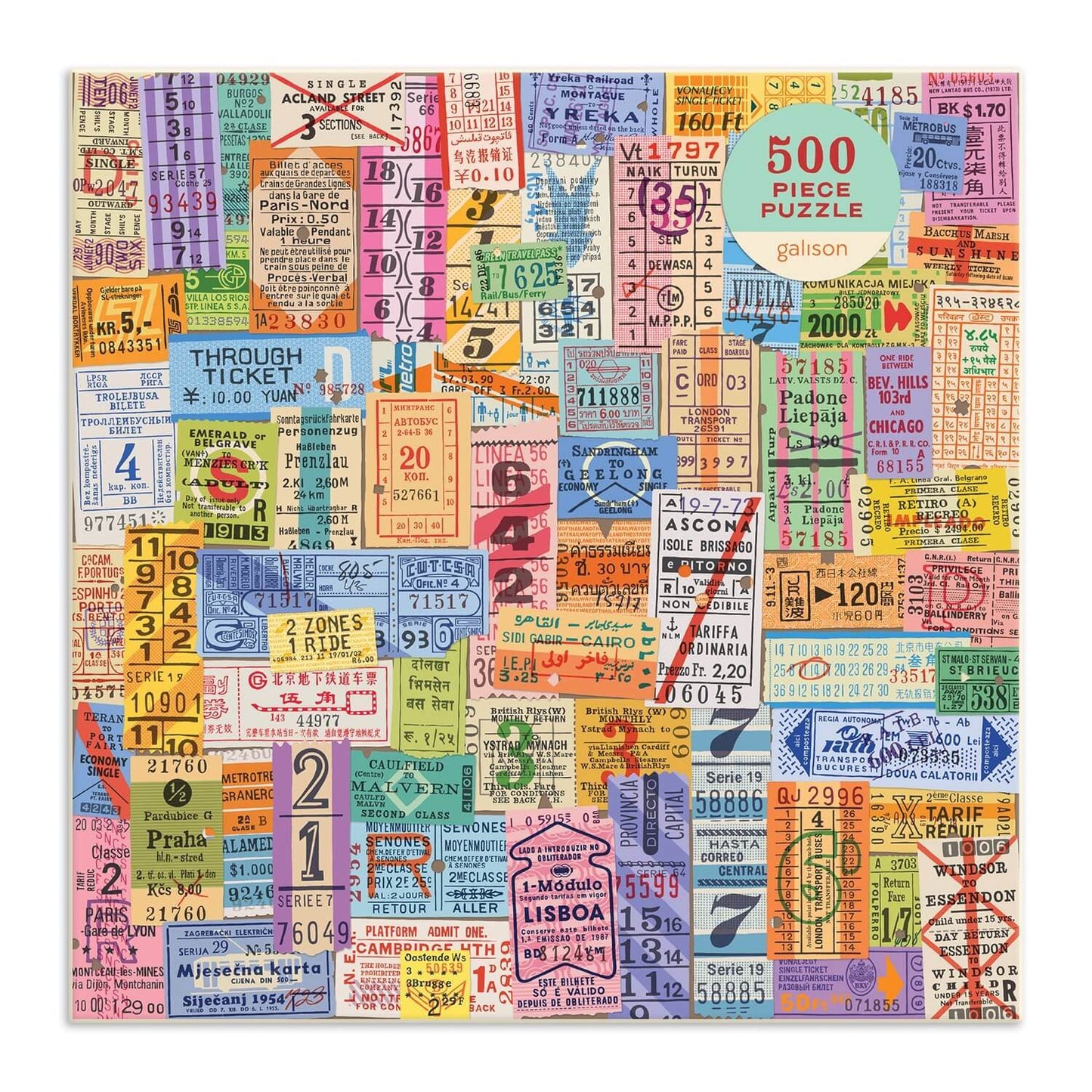 Vintage Travel Tickets 500 Piece Jigsaw Puzzle