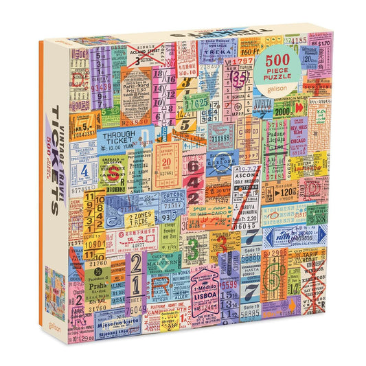 Vintage Travel Tickets 500 Piece Jigsaw Puzzle