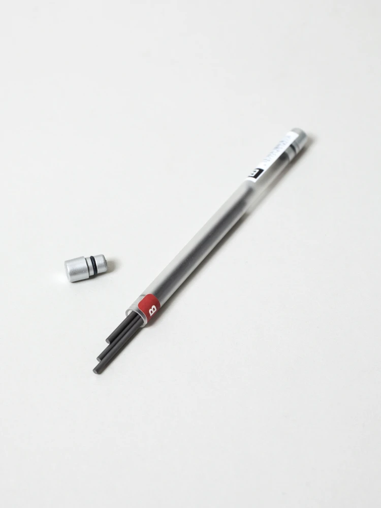 Wooden Mechanical Pencil 2.0Mm B Refill 3Pcs